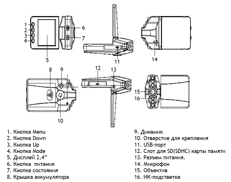 Схема видеорегистратора Ritmix AVR-330