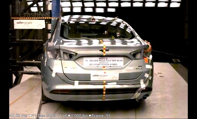 Ford Mondeo краш тест зонах возможного удара головой пешехода