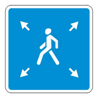 Знак Диагональный пешеходный переход