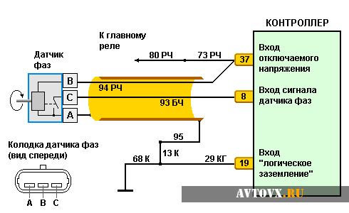 Датчик фаз схема для ВАЗ 2110