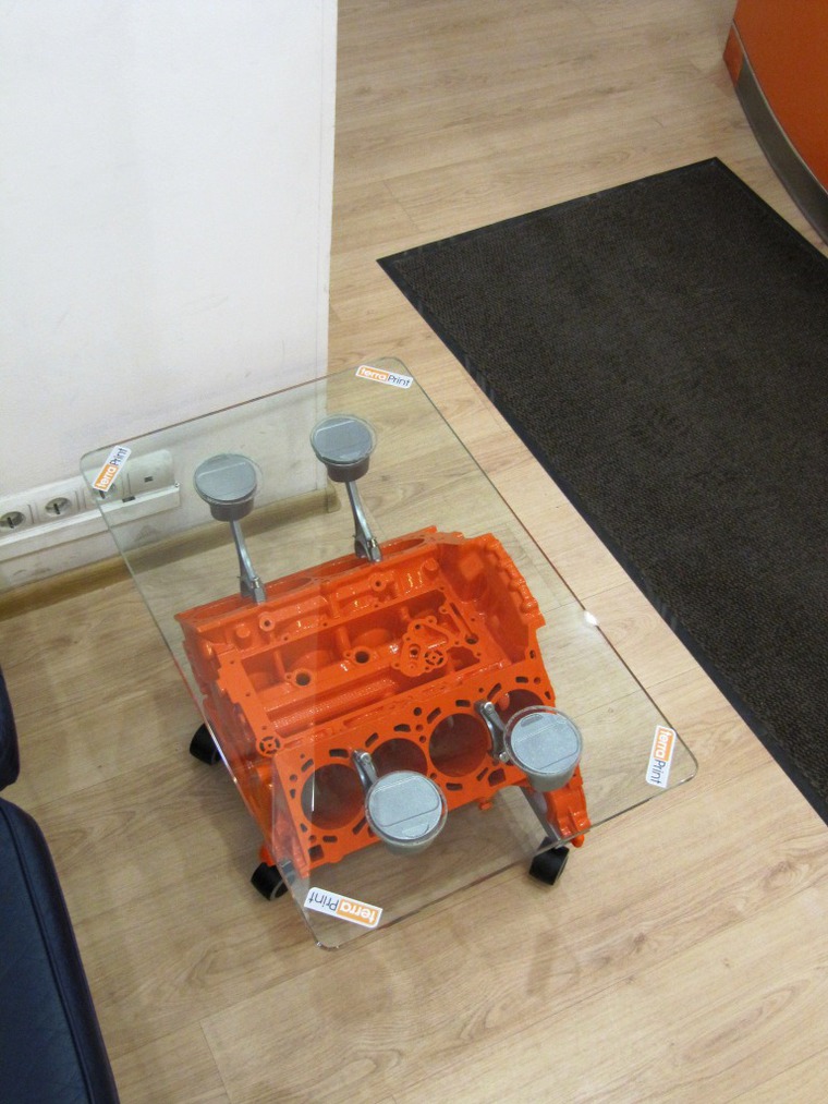 Мастерим необычный стол из блока цилиндров двигателя, фото № 42