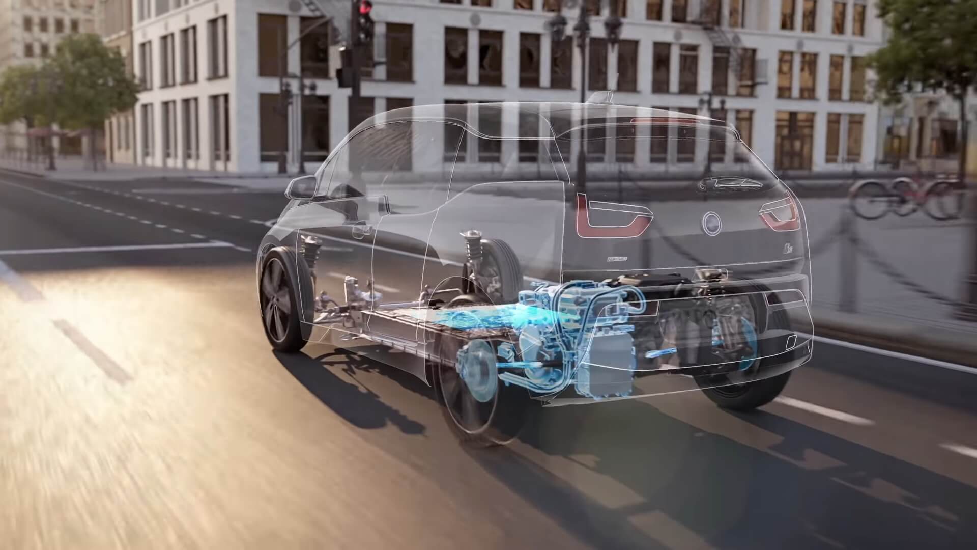Схема рекуперация энергии в электромобиле BMW i3 при торможении