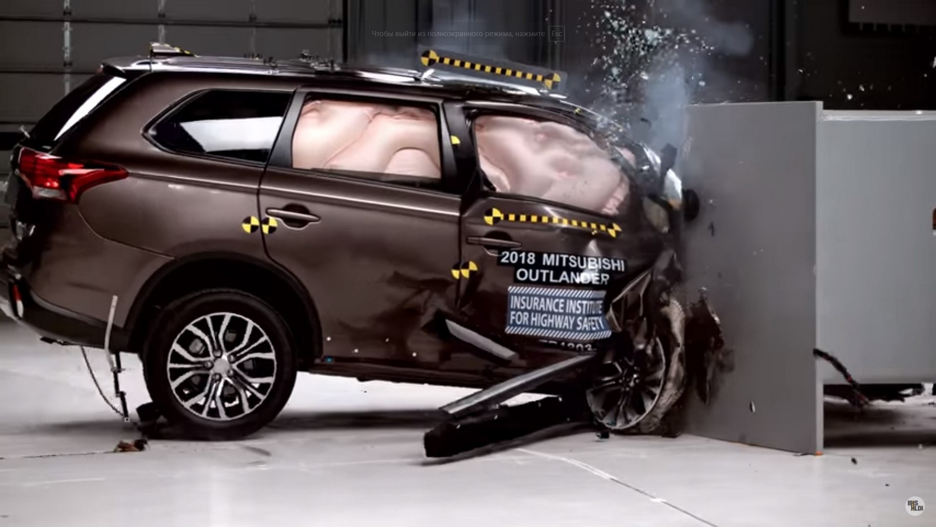 Mitsubishi Outlander в тесте IIHS