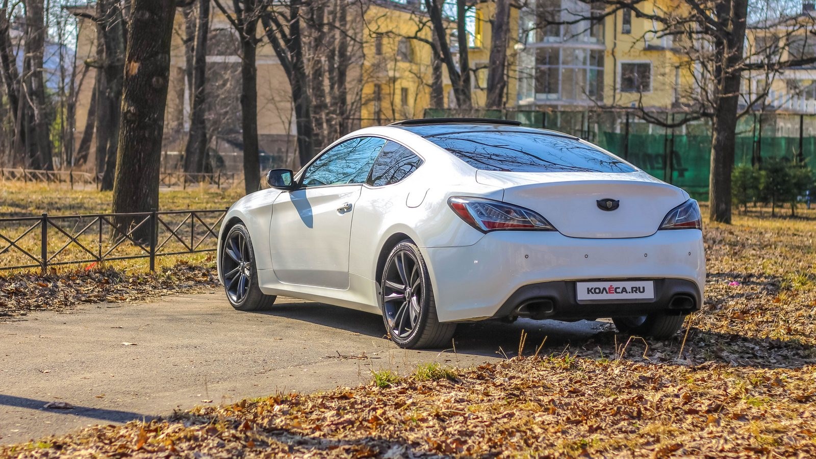 Hyundai Genesis Coupe белый сзади