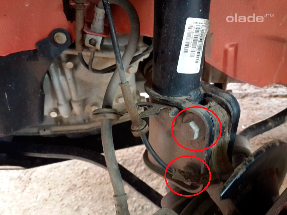 Замена амортизатора передней подвески на Ладе Гранта (фото 3)