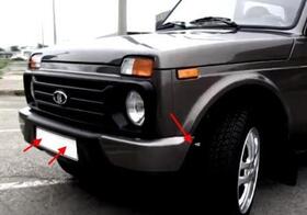 места крепления переднего бампера Lada 4x4 Urban